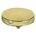 Gold Finish Round Cake Plateau/ Plate with Rose Pattern (18" Diameter)